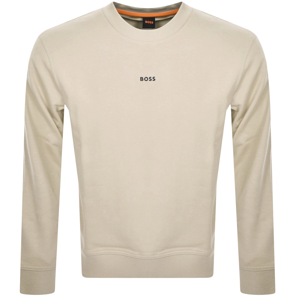 Hugo Boss BOSS We Small Crew Neck Sweatshirt Beige